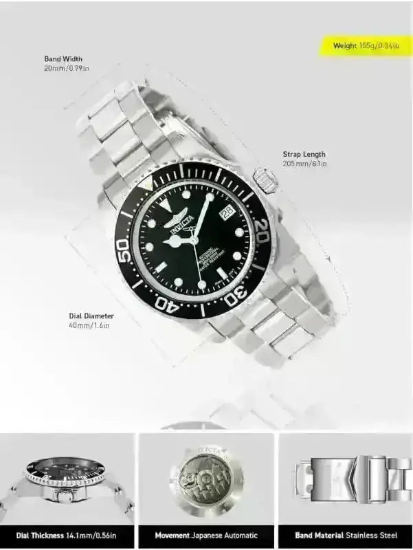 Invicta Pro Diver automático reloj cuarzo hombre.