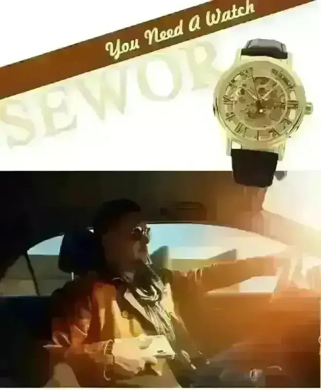 SEWOR - skeleton reloj cuarzo hombre.