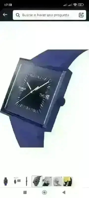 Swatch SQUARELY Blacklight reloj cuarzo mujer.